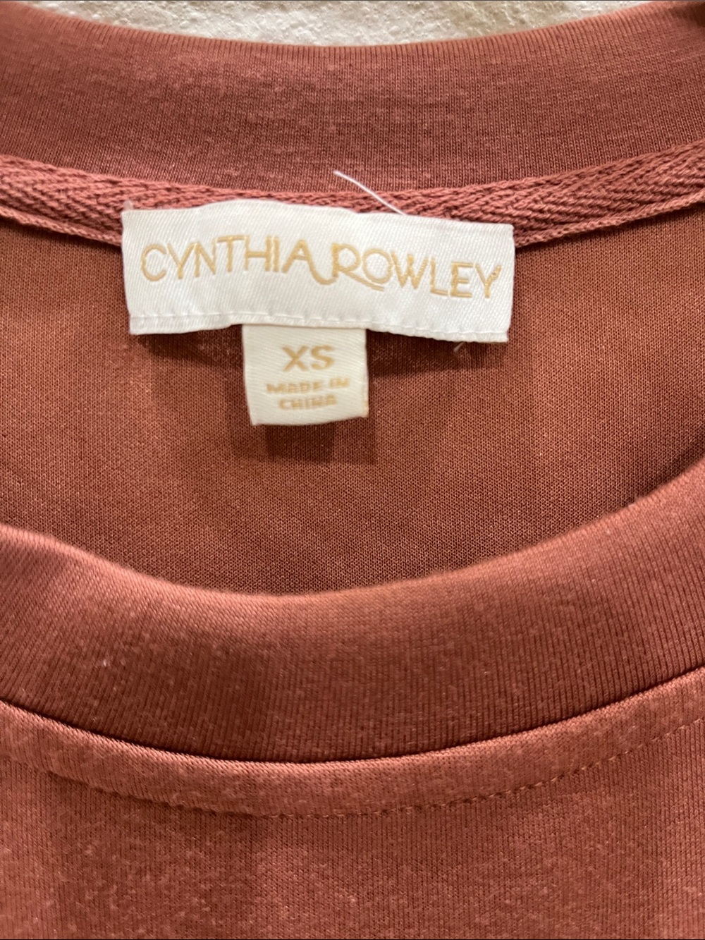 Cynthia Rowley Terracotta Puff-Sleeve Mini Dress XS - Picture 4 of 5